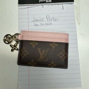 LV charms card holder